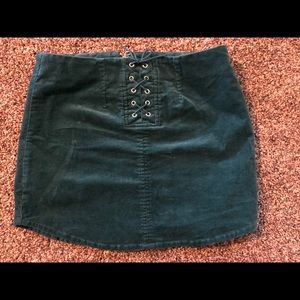Teal Corduroy Skirt